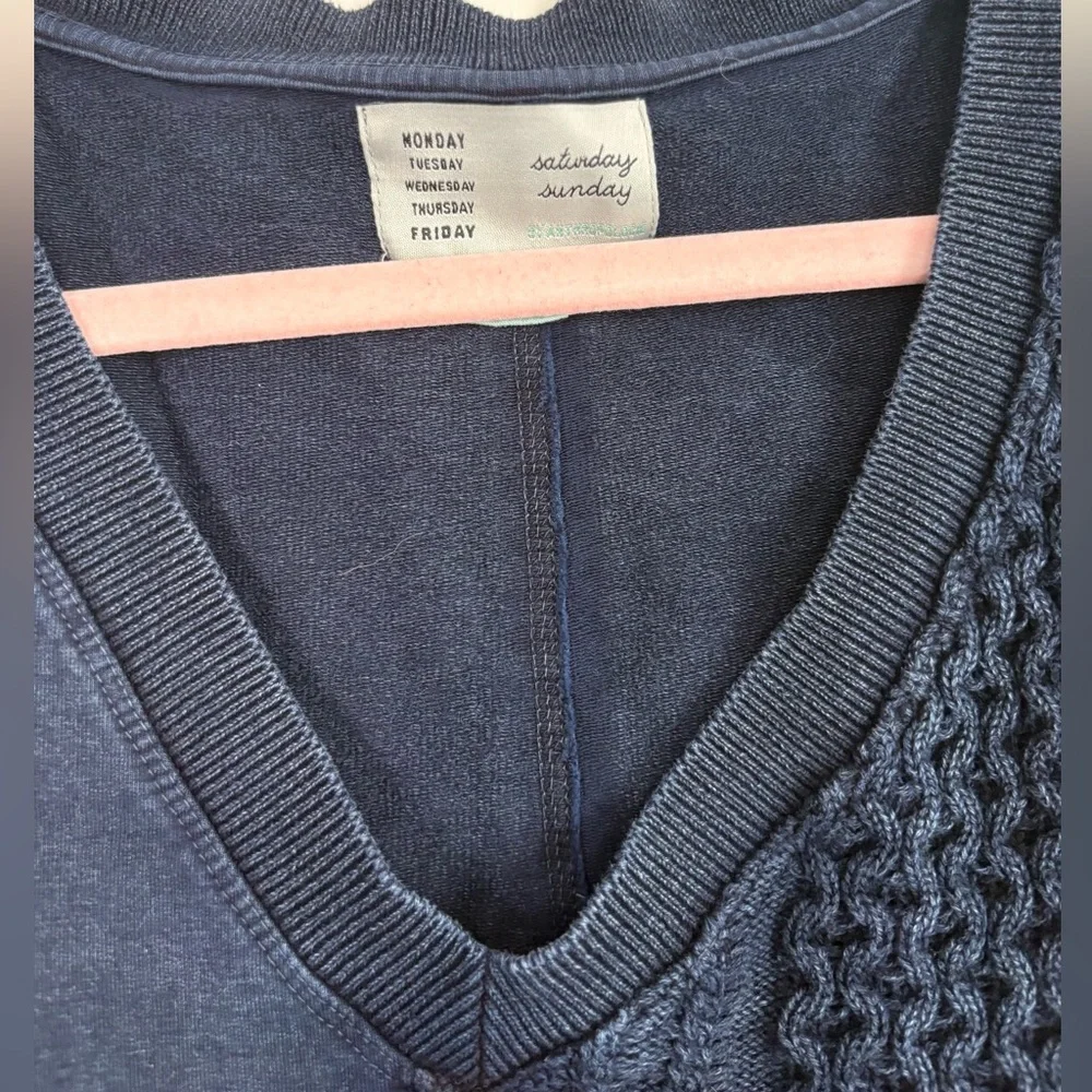 Anthropologie Saturday Sunday Blue Arcana Pullover Sweatshirt small - Picture 4 of 8